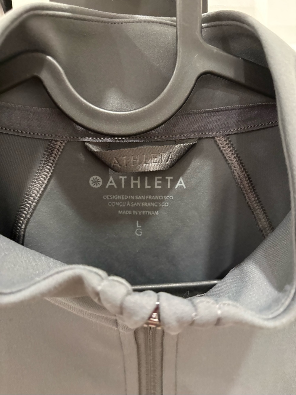 Athleta Salutation Jacket in Dark Grey Size Larger - Picture 3 of 8